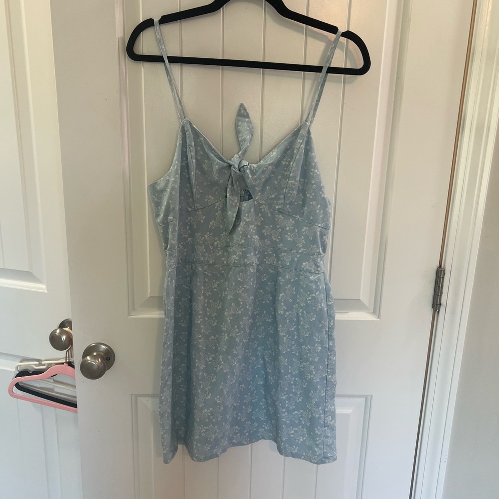 Le Kate light blue mini dress size